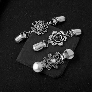 나인 브로치 클립 로즈 프린트 덕 모티프 셔츠 액세서리 2025년 봄 패션 트렌드 무브랜드 넥핀 트렌디 오피스웨어