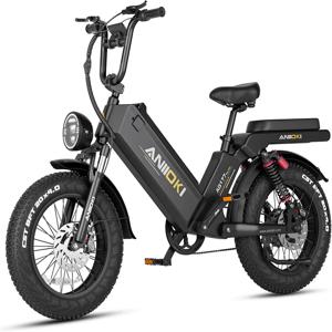성인용 ANIIOKI 전기 자전거, 60/70ah 배터리, 최고 속도 30+ 마일, 팻 타이어 전기 자전거, 200마일 주행 가능, 새 상품 크리스마스 특가