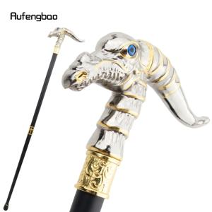 황금색 화이트 공룡 지팡이 패션 장식용 지팡이 신사 공연용 무대 지팡이 93cm