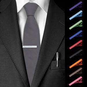 새로운 클래식 정장 남성용 합금 넥타이 핀 짧은 4cm 광택 클립 다용도 타이 바 웨딩 비즈니스 슬림 클립 정장 액세서리