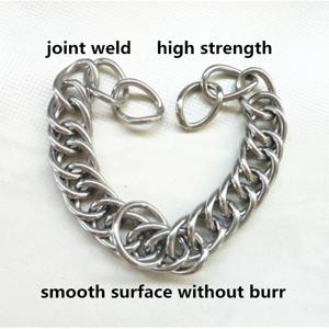 말 비트 애완 동물 23cm용 스테인레스 스틸 체인 더블 링크 연석 체인