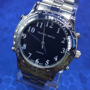 시각 장애인을 위한 영어 말하는 시계 검정색 다이얼