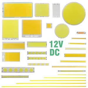 Dc 12 v 2 w-200 w diy led cob 램프 발광 다이오드 패널에 대 한 라운드 cob 자동 전구 cob led 막대 스트립 칩 소스