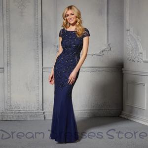 리본 아플리케 새틴 신부 드레스의 어머니 민소매 오픈 백 바닥 길이 레이스 가운 결혼식 맞춤 여름 Mère Formelle