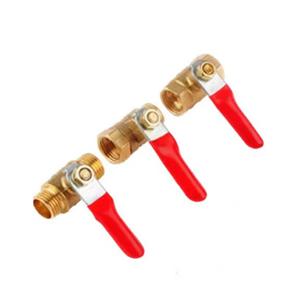 황동 미니 차단 볼 밸브, 암에서 수 BSP 나사, 공기, 물, 오일 흐름 제어 배관 피팅, 1/8 인치, 1/4 인치, 3/8 인치, 1/2 인치