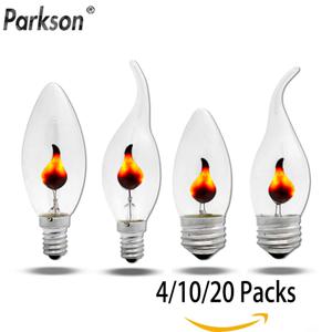 에디슨 Led 촛불 전구 E14 E27 LED 불꽃 효과 전구 3W AC220V 홈 장식 조명 앰플 촛불 전구