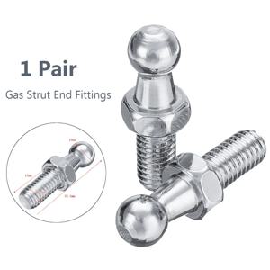 유니버설 실버 2pcs 부츠 보닛 가스 스트럿 엔드 피팅 10mm M8 볼 핀 조인트 밸브 스프링 홀더