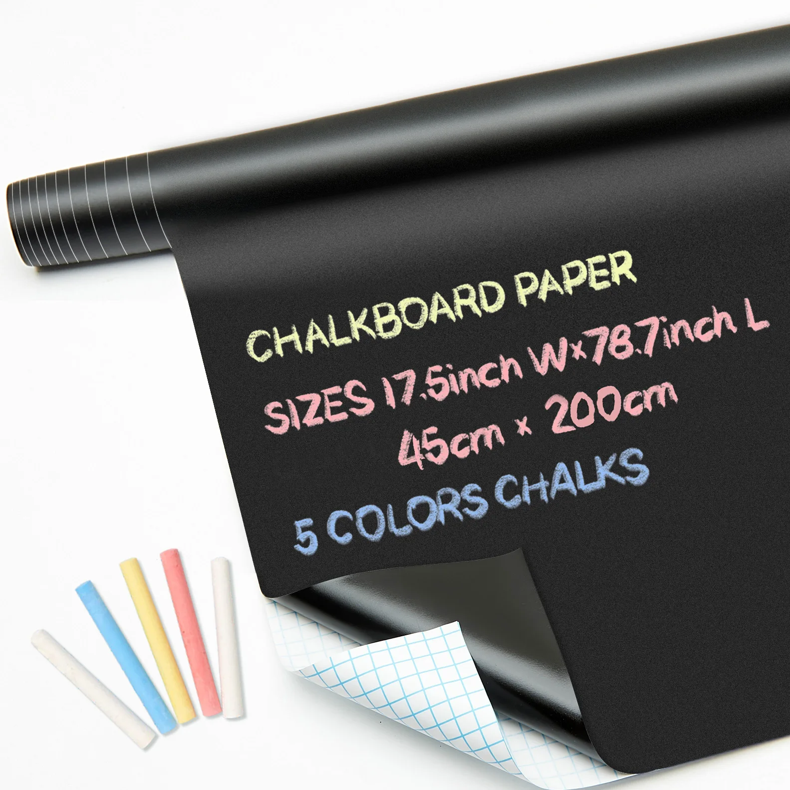 칠판 스티커 분필 보드 지울 수있는 PVC 그리기 벽화 장식 칠판 벽 스티커 어린이 방 침실 사무실 45x200cm