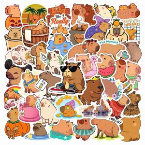 10/30/50PCS 귀여운 Capybara PVC 스티커 미적 어린이 장식 Scrapbooking 스케치북 한국어 편지지 학교 용품