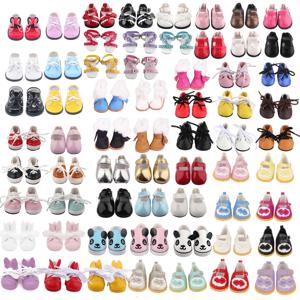 5cm PU 가죽 인형 신발 토끼 활, 꽃 신발 샌들 운동화 부츠 14 인치 미국 인형, EXO, 면 인형, 낸시, 인형 장난감