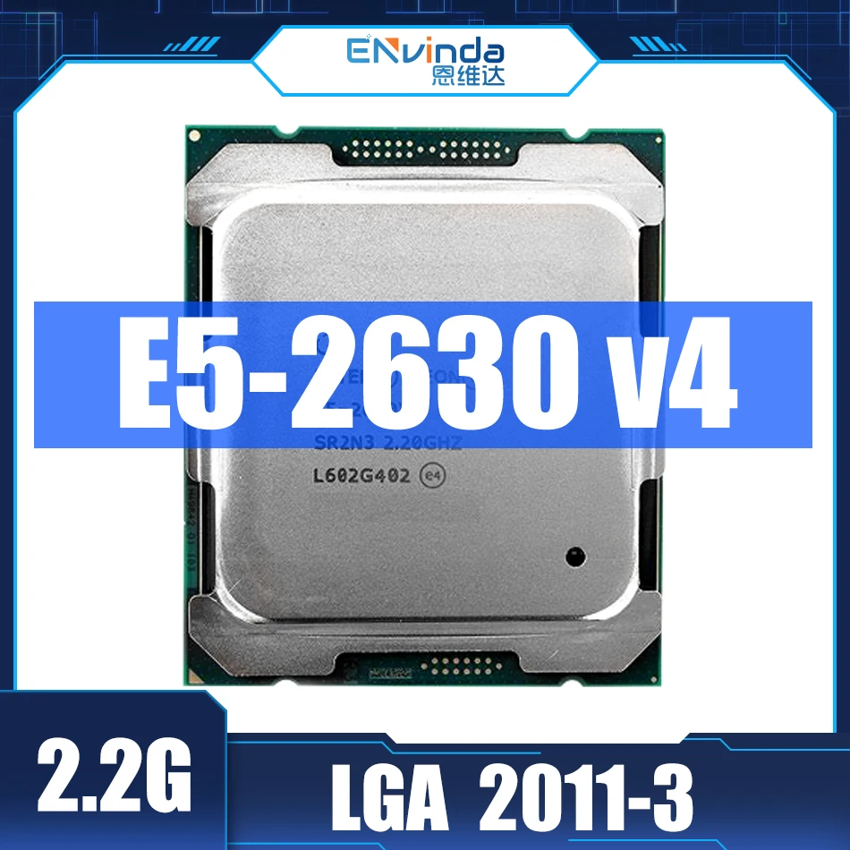 중고 Xeon E5 2630 V4 E5-2630V4 프로세서 SR2R7 2.2GHz 10 코어 25M LGA 2011-3 Xeon V4 시리즈 CPU
