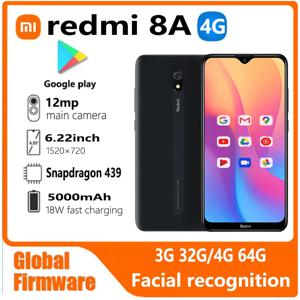 Xiaomi Redmi 8A 스마트폰 4G 64G 글로벌 펌웨어 5000mAh 6.22인치 Snapdargon 439 12MP 18W 얼굴 인식 중고 전화