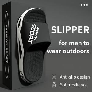 가정용 남성용 여름 패션 슬리퍼, 부드러운 밑창, PVC 내구성 소재, 커플을 위한 야외 스포츠 및 레저 해변 신발