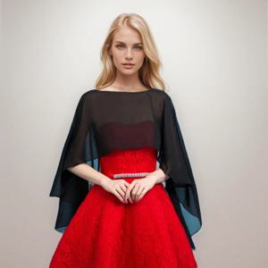 여성용 시폰 케이프 볼레로 Femme Mariage Chalas Mujer 이브닝 웨딩 신부 자켓 랩 액세서리 Peleryna Cloak Boda Shawl