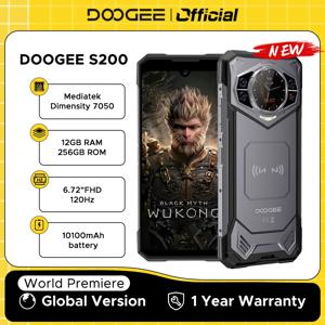 월드 프리미어 DOOGEE S200 5G 견고한 전화기 6.72인치 120Hz 디스플레이 12GB RAM 256GB ROM 100MP AI 메인 카메라 10100mAh Android 14 NFC