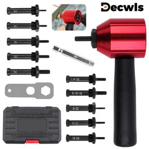 리벳팅 기계, 미터법 M3 M4 M5 M6 M8, 인치 6-32, 8-32, 10-24, 1/4-20, 5/16-18, 가정용 전기 리벳 너트 건 변환기, 산업용 등급 리벳팅 도구, 커넥팅 로드 포함