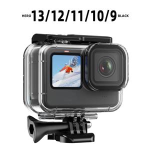 GoPro Hero 용 케이스 방수 13 12 11 10 9 검정색 60M 하우징 다이빙 보호용 안티 드롭 보호 쉘 스크래치 방지