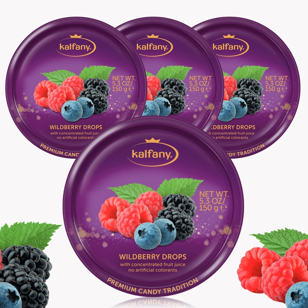 칼파니 와일드베리향 독일 하드캔디 4개