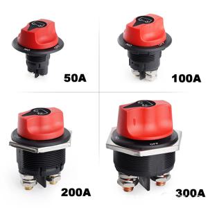DC 12V 50A 100A 200A 300A 자동차 랠리 배터리 스위치 단로기 전원 절연체 트럭 자동차 오토바이 보트 용 스위치 키트 차단