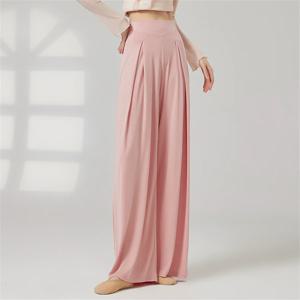 여성용 클래식 댄스 트레이닝 플레어 팬츠, 통기성 루즈 레그, 여성 발레, 현대 무용 공연, 우아한 바지