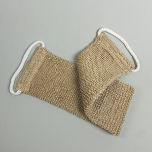 천연 황마 엑스폴리에이팅 백 스크러버, 1피스 엑스트라 펌 코튼 핸들 딥 클렌징을 위한 견고한 엑스폴리에이팅 목욕 스트랩