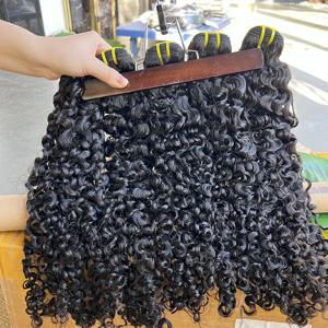 15A 등급 버마산 곱슬머리 100% 천연 생모 번들, 가공되지 않은 베트남산 탄력있는 곱슬 버진 헤어 붙임머리 여성용