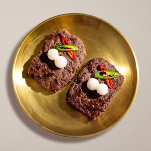 한우직판장 한우 숯불 떡갈비 직화 스테이크 300g*4팩 냉동 밀키트