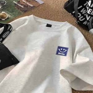 루즈 피트 퓨어 코튼 반소매 티셔츠 남성 여름 패션 브랜드 Tagkita 라운드 넥 기하학 패턴 캐주얼 탑