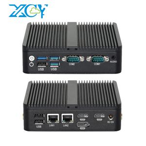 Intel N100 미니 산업용 PC 2x 직렬 포트 RS232 2x 기가비트 이더넷 2x HDMI 1xDP 지원 3 화면 디스플레이 Win10/11 Linux