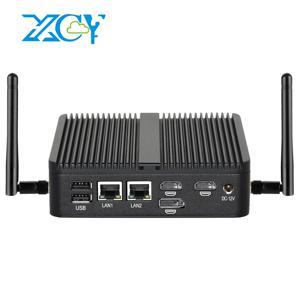 인텔 N150 팬리스 IoT 미니 산업용 PC 2개의 시리얼 포트 RS232 2개의 이더넷 포트 2개의 HDMI 포트 1개의 DP 포트 6개의 USB 포트 WiFi 4G 모뎀 Windows11/10 Ubuntu 지원