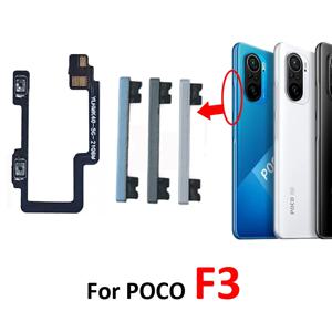 Xiaomi Poco Pocophone F3 용 새 볼륨 버튼 위아래 스위치 제어 키 내부 플렉스 케이블 수리 부품