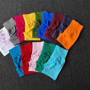 요가 반바지 피치 핫 걸스 3중 크로스 팬츠 하이웨이스트 니트 압박 러닝 스포츠 탄력 복부 리프팅 힙업 타이트 팬츠