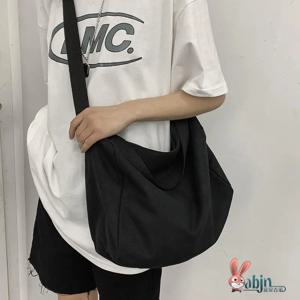 대용량 캔버스 숄더백 남성용 크로스백 캐주얼 스타일 학생 핸드백 수업 가방 트렌디 백팩 젊은 남성용