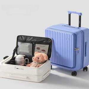 대용량 여행용 캐리어 측면 개방형 커버 출장용 손잡이 박스형 비밀번호 잠금 앞면 개방형 유행 트렌디 가방