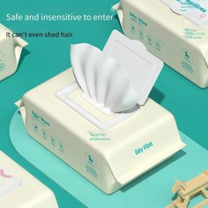 두꺼운 아기 손과 입 물티슈 아기 물티슈 손과 입 전용 휴대용 아기 물티슈 휴대용 청소 물티슈