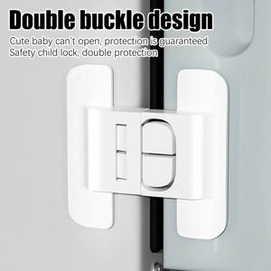 냉장고 도어 잠금 냉장고 도어 고정 버클 펀치없는 자체 접착 냉장고 도어 클로저 주방 용 개방형 버클