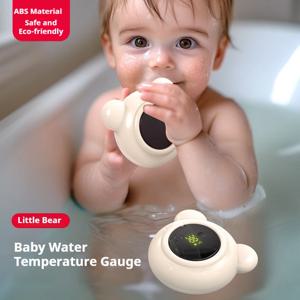 1pc 작은 곰 아기 수온 게이지, 버튼 셀 어린이/아기 목욕 디지털 온도 게이지-가정용