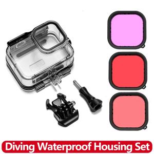 히어로 13/12/11/10/9 방수 케이스 하우징 다이빙 수중 쉘 고프로 히어로 13 12 11 10 9 블랙 액션 카메라 액세서리