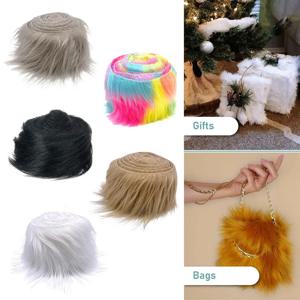 1.5M 멀티컬러 소프트 플러시 인조 모피 리본 트림 DIY 의상 및 홈 데코 바느질 테이프 원단 9cm 폭 대량 공예 용품