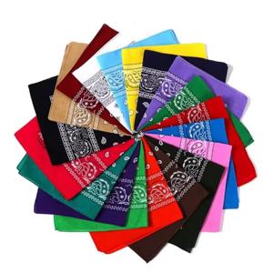 1/2pcs 남성 여성 코튼 두건 헤어 밴드 카우보이 남성 바이커 스포츠 머리 장식 손목 헤어 랩 단일 사이드 헤드 랩 스카프 페이즐리