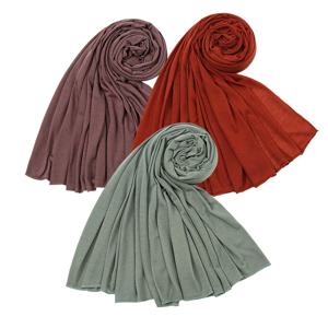 3/Pcs 코튼 저지 Hijab 스트레치 스카프 여성 이슬람 목도리 빅 사이즈 롱 머플러 패션 라마단 머리띠 터번 180*80cm