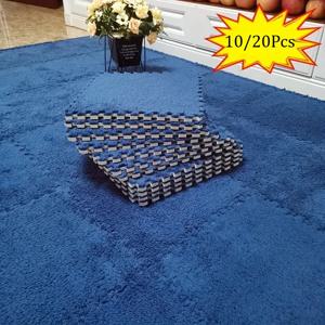 10/20피스 아기 플러시 퍼즐 매트 사각형 미끄럼 방지 편안한 놀이 매트 BPA 프리 거실 및 침실 장식에 적합