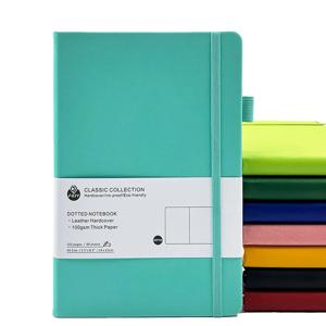 창의력을 위한 A5 불렛 도트 저널 – 160페이지 번호가 매겨진 80/100 GSM 도트 그리드 노트, 평면 제본