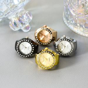 1pc 인기 미니멀리스트 패션 펑크 시계 반지 시계 미니 시계 손가락 시계 회중 시계 성격 틈새 섹션 쿼츠