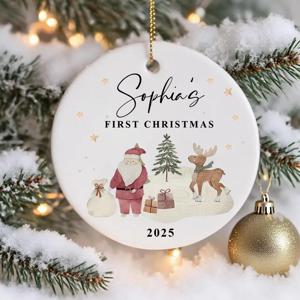 맞춤 아기 첫 크리스마스 장식품, 맞춤 기념품 크리스마스 오너먼트, 신생아 선물, 크리스마스 휴일 신생아 선물