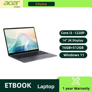 에이서 가젯 e10 ETBook 게이밍 노트북 인텔 코어 i3-1220P 16GB 램 512GB SSD 14인치 2K IPS 화면 WiFi6 윈도우 11 컴퓨터 노트북