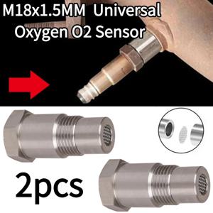 2개입 M18x1.5MM 자동차 범용 산소 O2 센서 스페이서 어댑터 자동차 액세서리 엔진 라이트 어댑터 촉매 변환기 고정