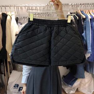 플러스 사이즈 여성용 면바지 하이웨이스트 와이드 레그 숏팬츠 면 안감 다용도 루즈핏 밴딩 허리 가을 겨울 패션