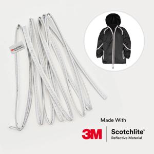 3M 반사 파이핑 (재봉용) - 미터 단위 3M 반사 테이프 - 의류, 가방 및 섬유용 - 폭 10mm