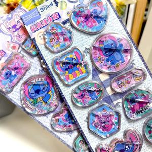 귀여운 디즈니 스티치 3D 쉐이크 스티커 DIY 노트북 앨범 일기 핸드북 장식 학교 학생 문구 애니메이션 스티커 장난감